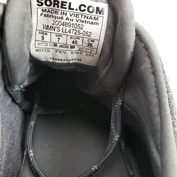 Sorel Out n About Waterproof Sneaker Womens 9 Gray Suede Lace Up Comfort Shoe - Picture 12 of 12